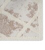 Beige Geometric Polyester 4 ft X 6 ft Machine Made Carpet