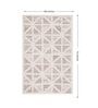 Beige Geometrical Polyester 4 ft X 6 ft Machine Made Carpet
