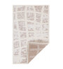 Beige Geometric Polyester 4 ft X 6 ft Machine Made Carpet