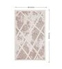 Beige Geometric Polyester 4 ft X 6 ft Machine Made Carpet