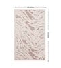 Beige Abstract Polyester 4 Ft X 6 Ft Machine Made Carpet