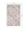 Beige Abstract Polyester 5 ft X 7 ft Machine Made Carpet