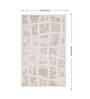 Beige Abstract Polyester 5 ft X 7 ft Machine Made Carpet