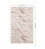 Beige Abstract Polyester 5 ft X 7 ft Machine Made Carpet