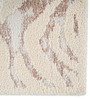 Beige Abstract Polyester 5 ft X 7 ft Machine Made Carpet