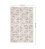 Beige Geometrical Polyester 5 ft X 7 ft Machine Made Carpet