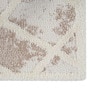 Beige Abstract Polyester 6 ft x 9 ft Machine Made Carpet