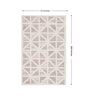 Beige Geometrical Polyester 6 ft x 9 ft Machine Made Carpet