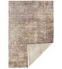 Beige Geometrical Polypropylene 5 ft x 7 ft Machine Made Carpet