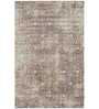 Beige Geometrical Polypropylene 6 ft x 9 ft Machine Made Carpet