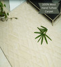 Beige Geometrical Wool Hand Tufted Carpet
