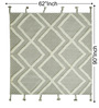 Beige Geometrical Wool Hand Tufted Carpet