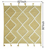 Beige Geometrical Wool Hand Tufted Carpet