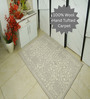 Beige Geometrical Wool Hand Tufted Carpet