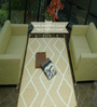 Beige Geometrical Wool Hand Tufted Carpet