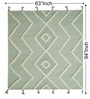 Beige Geometrical Wool Hand Tufted Carpet