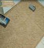 Beige Geometrical Wool Hand Tufted Carpet