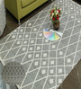 Beige Geometrical Wool Hand Tufted Carpet