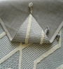 Beige Geometrical Wool Hand Tufted Carpet