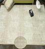 Beige Geometrical Wool Hand Tufted Carpet