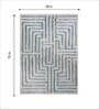 Beige Geometrical Wool 4 ft x 6 ft Hand Tufted Carpet