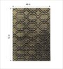 Beige Geometrical Wool 4 ft x 6 ft Hand Tufted Carpet