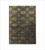 Beige Geometrical Wool 4 ft x 6 ft Hand Tufted Carpet