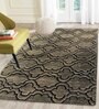 Beige Geometrical Wool 5 ft x 7 ft Hand Tufted Carpet