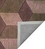 Beige Geometrical Wool 5 ft x 7 ft Hand Tufted Carpet