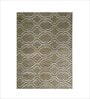 Beige Geometrical Wool 5 ft x 7 ft Hand Tufted Carpet