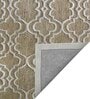 Beige Geometrical Wool 5 ft x 7 ft Hand Tufted Carpet