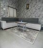 Beige Abstract Wool 5 ft x 7 ft Hand tufted Carpet