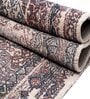 Beige Abstract Wool 5 ft x 7 ft Hand tufted Carpet