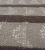 Beige Geometrical Wool 5 ft X 7 ft Rectangle Flat Weaves
