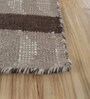 Beige Geometrical Wool 5 ft X 7 ft Rectangle Flat Weaves