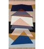 Beige Geometrical Wool 5 ft X 8 ft Flat Weaves