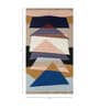 Beige Geometrical Wool 5 ft X 8 ft Flat Weaves