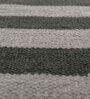 Beige Geometrical Wool 5 ft X 8 ft Flat Weaves