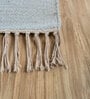 Beige Geometrical Wool 5 ft X 8 ft Flat Weaves