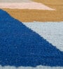 Beige Geometrical Wool 5 ft X 8 ft Flat Weaves