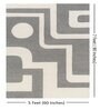 Beige Geometrical Wool 5 x 7 Feet Hand tufted Carpet
