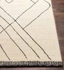 Beige Abstract Wool 5 x 7 Feet Hand tufted Carpet