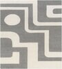 Beige Geometrical Wool 8 x 10 Feet Hand tufted Carpet