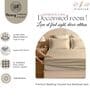 Beige Glace Cotton Solid Elastic Fitted King Bedsheet With 2 Pillow Covers