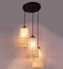 Gary Beige Bamboo Cluster Hanging Light