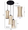 Aavyn Beige Bamboo Cluster Hanging Light