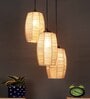 Grazia Beige Bamboo Cluster Hanging Light