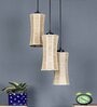Aavyn Beige Bamboo Cluster Hanging Light