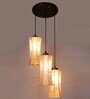 Aavyn Beige Bamboo Cluster Hanging Light