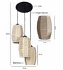 Grazia Beige Bamboo Cluster Hanging Light